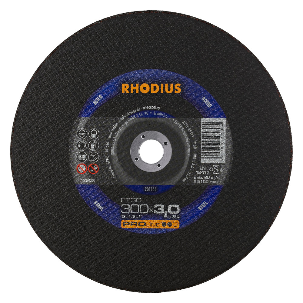 [ABRO300.2.5A] SCHIJF Ø300X25.4X2.5MM STAAL 1/10