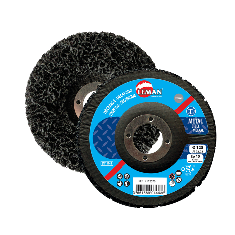 [ABROS.030] REINIGINGSSCHIJF NYLON Ø125MM METAAL 1/5