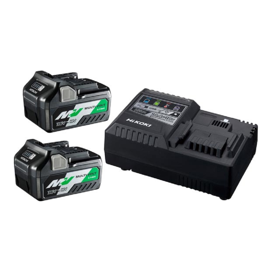 [HIUC18YSL4] BOOSTERPACK 1X OPLADER + 2X BAT 18V-36V (18V-5,0AH / 36V-2,5AH)