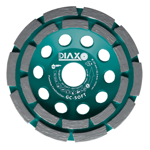 [LDDX732125] MEULE DIAMANT GC SOFT Ø125X22.2MM NOIRE 2 RING