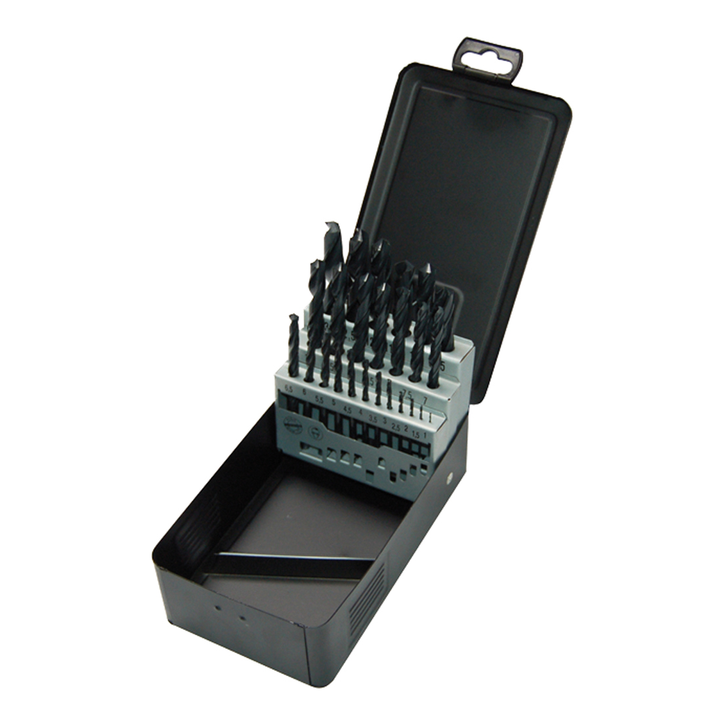 [MEHSS.5000] MECHES METAL HSS EN COFFRET 25PC  Ø1-13X0.5MM DIN 338
