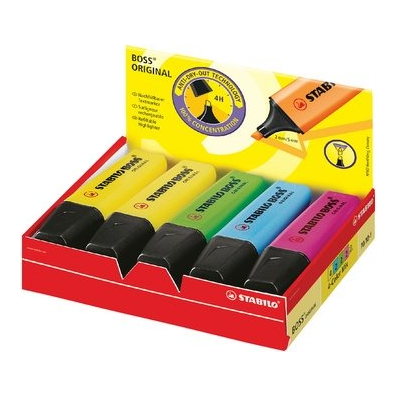 MARQUEUR STABILO BOSS ORIGINAL 70/10 ASSORTI 4 COULEUR 10PC