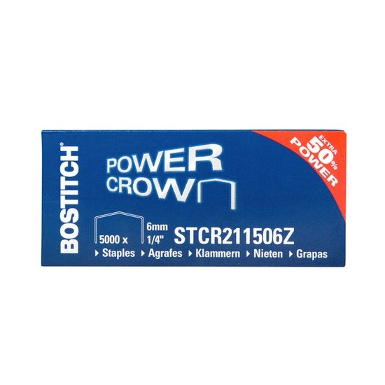 AGRAFES BOSTITCH B8 ACIER STCR 2115 6MM DOS COURBÉ 5000PCS