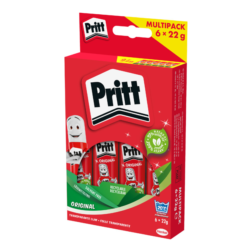 LIJMSTIFT PRITT 22GR PACK PER 6ST