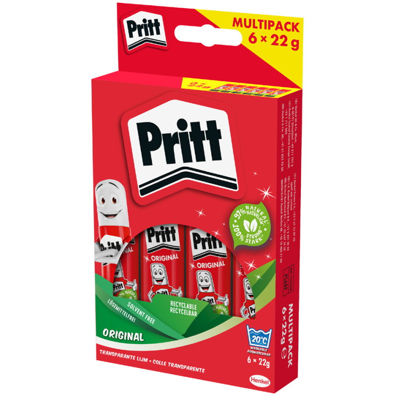 [OFFIC.119] LIJMSTIFT PRITT 22GR PACK PER 6ST