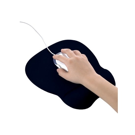 TAPIS DE SOURIS AVEC SUPPORT DE POIGNET EN GEL NOIR