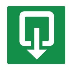 [OFFIC.161] PICTOGRAM UITGANG - PP - 200x200MM