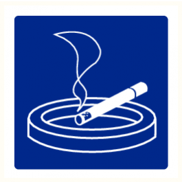 AUTOCOLLANT CENDRIER BLEU 200MM