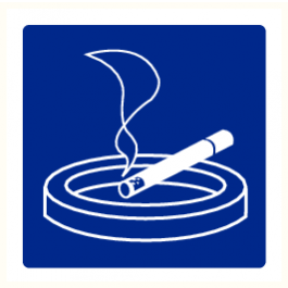 STICKER ASBAK BLAUW 200MM