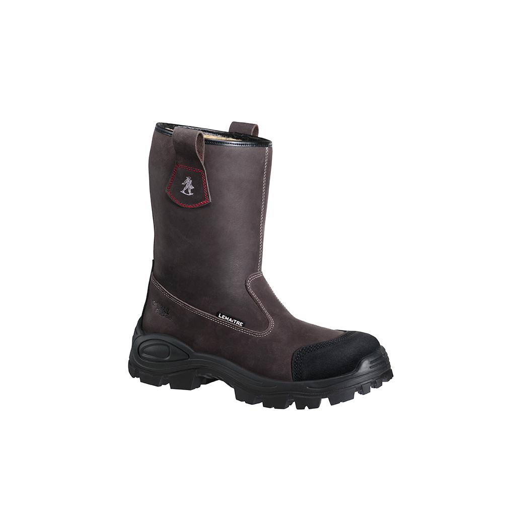 BOTTES EN CUIR MARRON AVEC LAINE S3 M 45