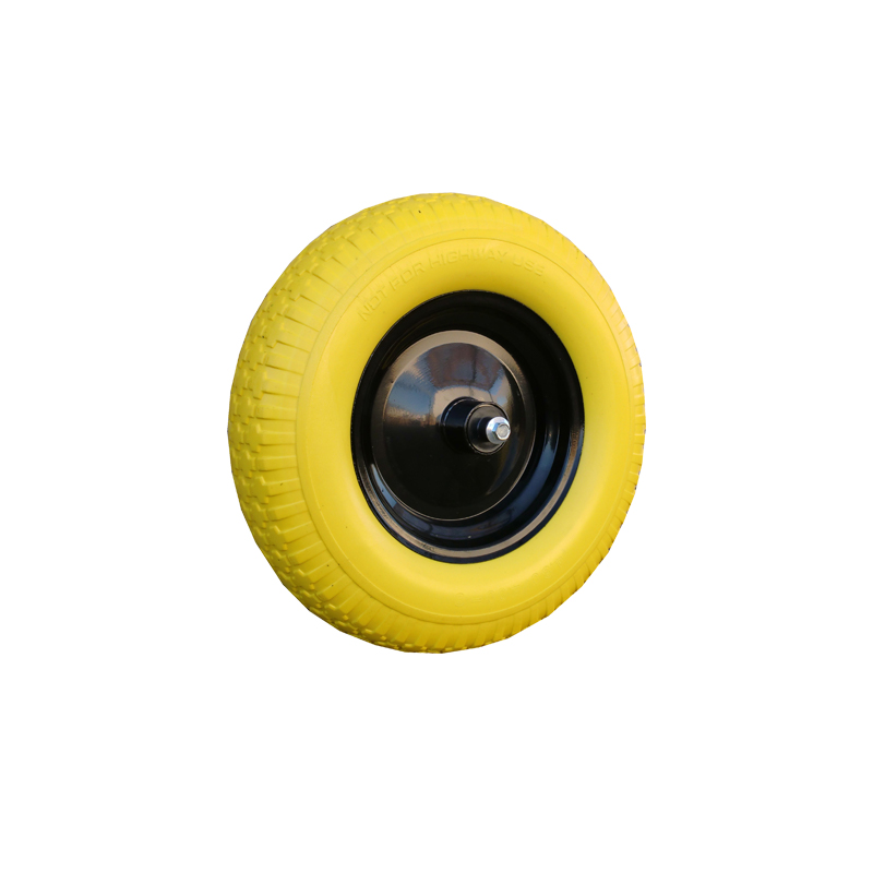 [PMBROU.500] ROUE BROUETTE INCREVABLE BANDAGE JAUNE PU