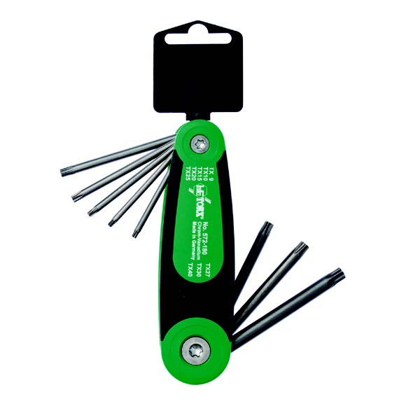 [PMCA.200] 8 CLÉS SIX-PANS MÂLES “FOLDEX® DUO” SUPPORT 2K PLIABLE TX9-TX40