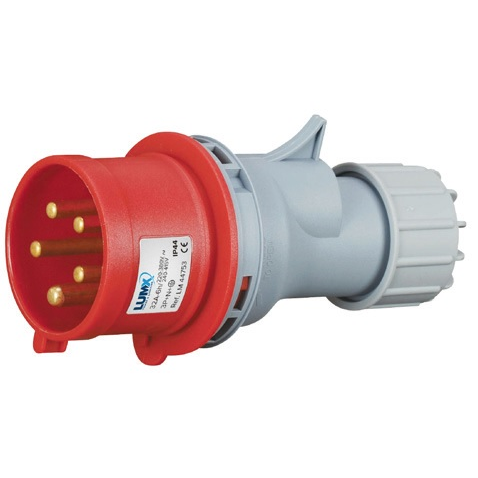 ZWARTE PRISE MAN 10-16 AMP.  - IP44 - HO UD