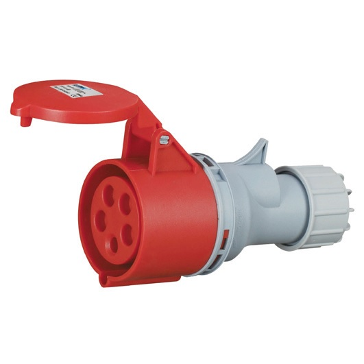 PRISE ROUGE FEMELLE 16AMP 5 POLES IP44