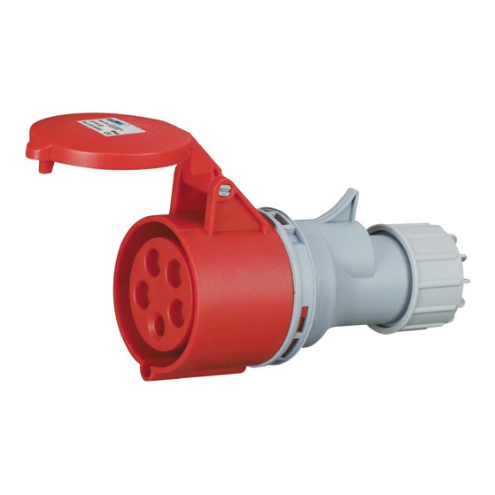 RODE STEKKER 16AMP 5 POLIG IP44