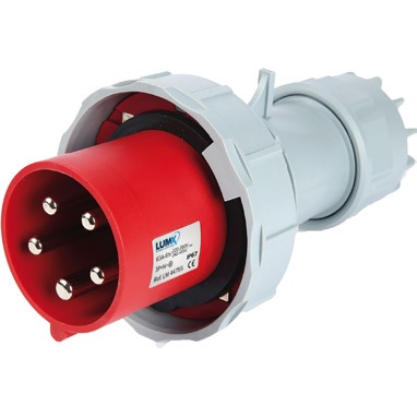 PRISE ROUGE MALE 63AMP 380V 5 - IP67