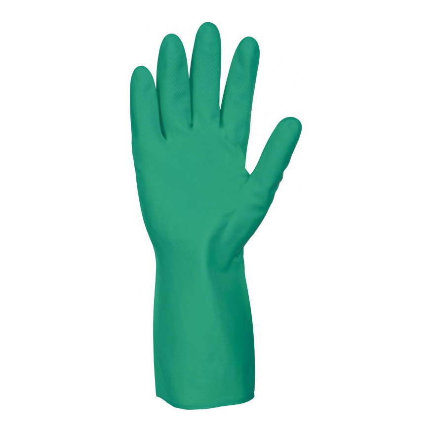 HANDSCHOENEN GROEN NITRIL 32CM M10 1/1/12