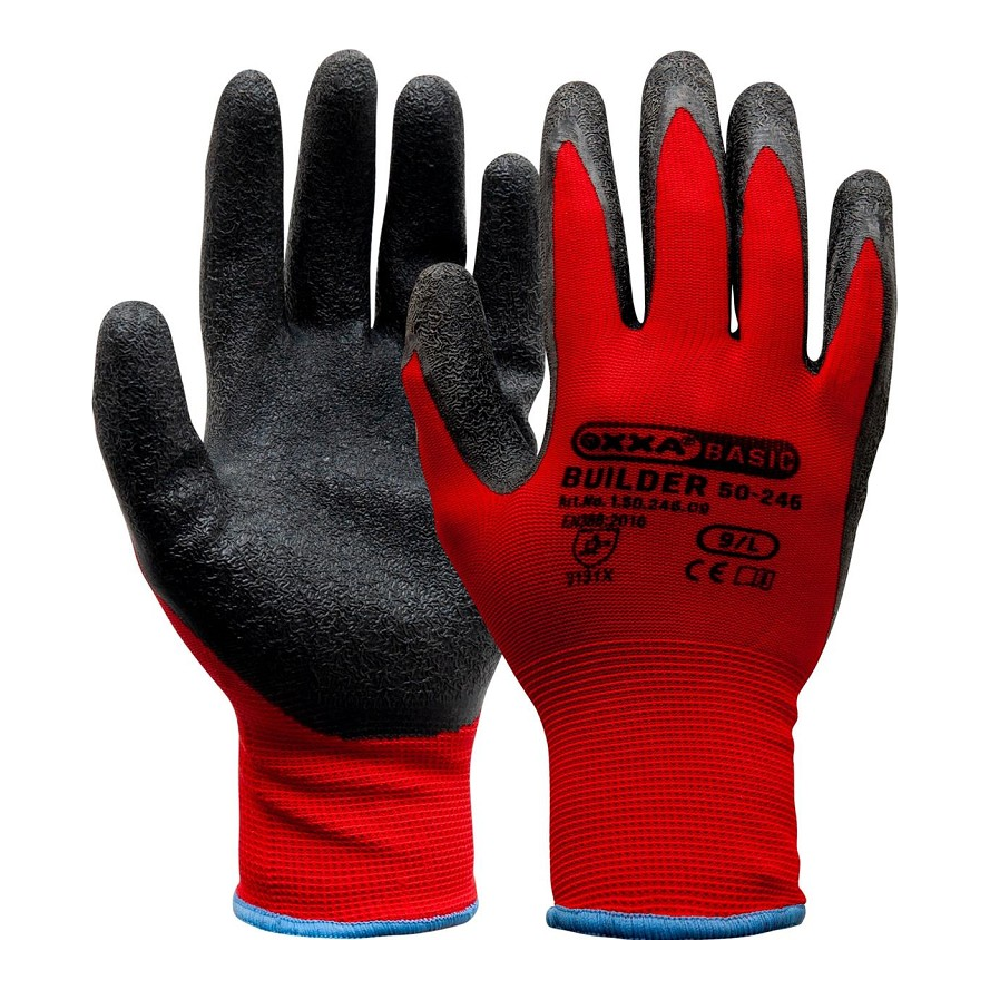 [PMGAFOAM.20] HANDSCHOENEN ALLROUND LATEX ROOD 10