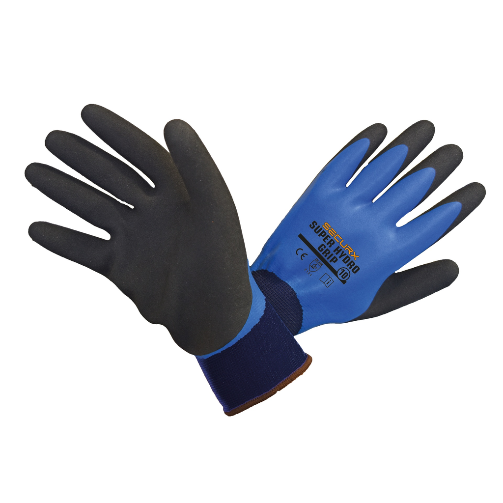 GANTS DE SÉCURITÉ - LATEX/POLYESTER - SU PER HYDRO GRIP 10