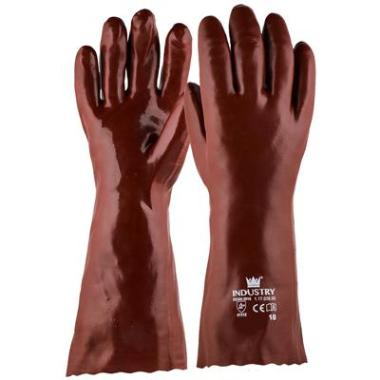 [PMGAPVC.010] HANDSCHOENEN PVC ROOD/ZUUR 35CM