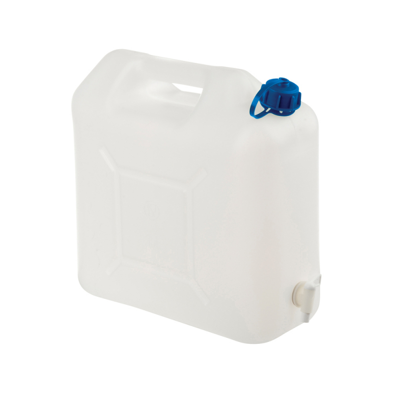 [PMJERCA15] JERRYCANS KUNSTSTOF WIT MET KRAAN-35L