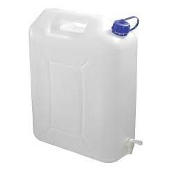 [PMJERCA20] JERRYCAN PLASTIQUE BLANC AVEC ROBINET 20L