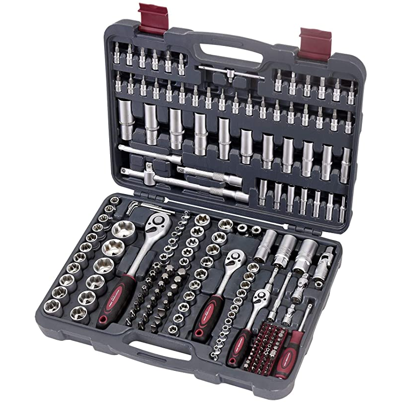 [PMKACO.3042] COFFRET 200 DOUILLES 1/4, 3/8 ,1/2