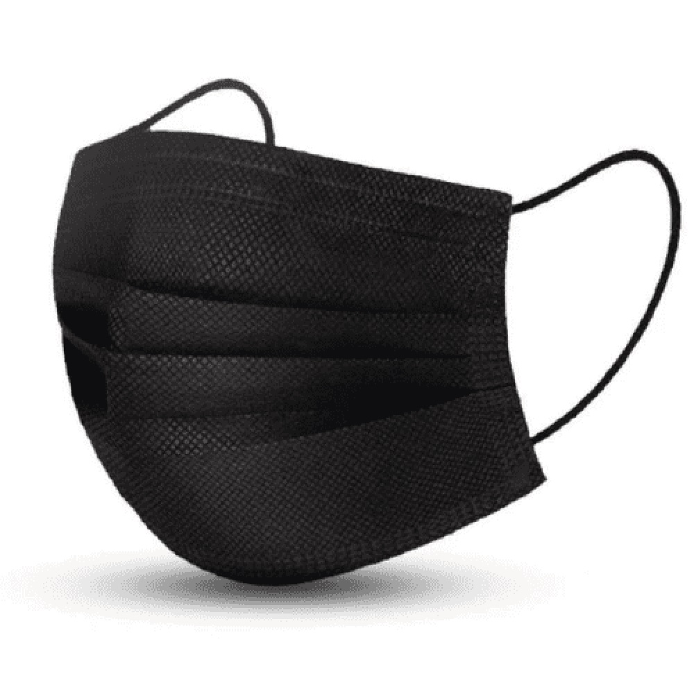[PMMAPR.002] ZWART CHIRURGISCH MASKER 1/ 50