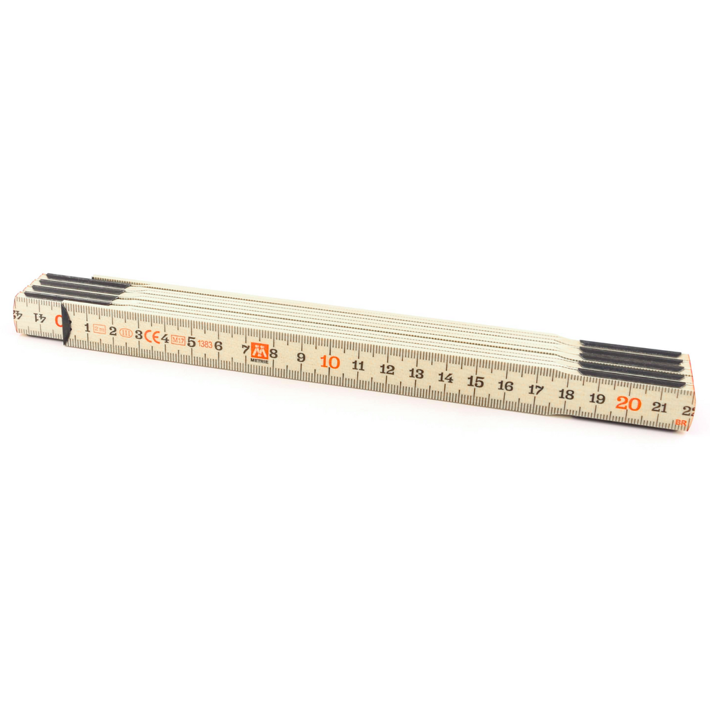 [PMME.0100] METRE PLIABLE BOIS 2M BLANC