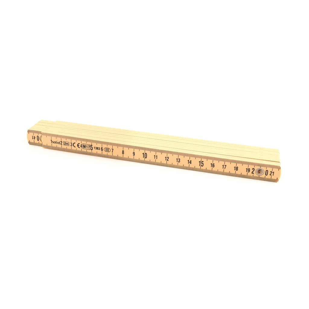 MÈTRE PLIANT EN PLASTIQUE 2 M X 16 MM - JAUNE - FIBER