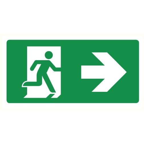 [PMPAN.025] PICTOGRAM NOODUITGANG RECHTS