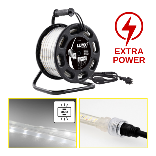 [PMPH.072] FLEXLIGHT ROL PLS-25D 300W 25M WIT EXTRA POWER (2X180 LED + 1200 LUMEN /M)