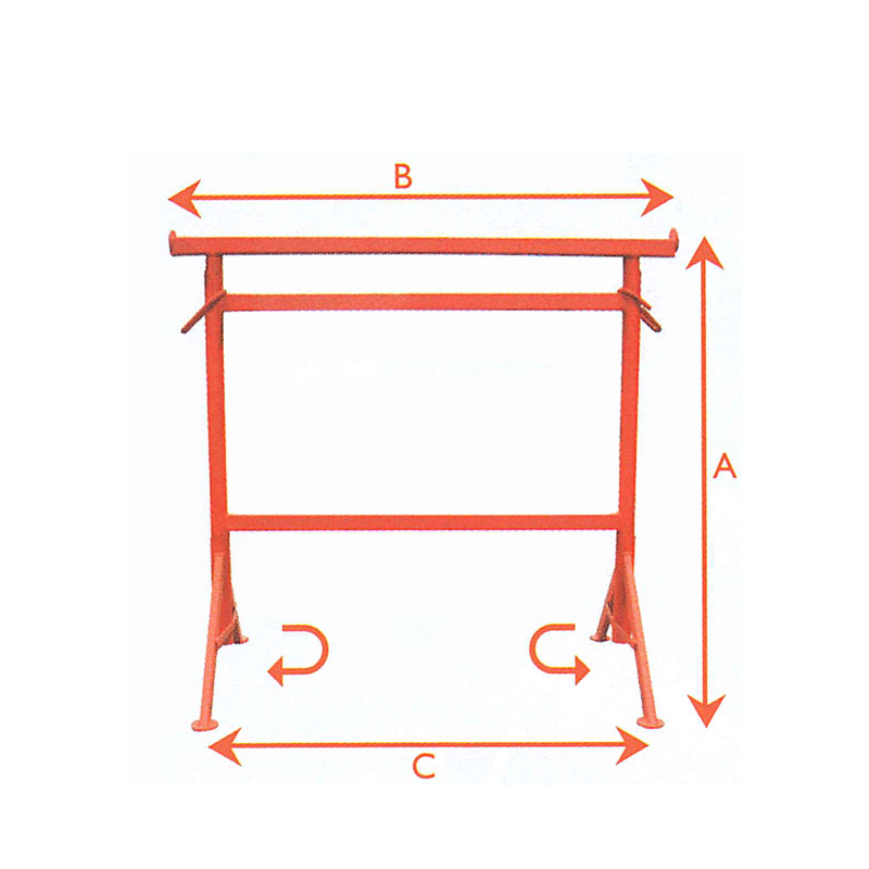 [PMPLA.320] TRETEAU DE MACON 850KG PIEDS TOURNANTS 1 .1-1.88M