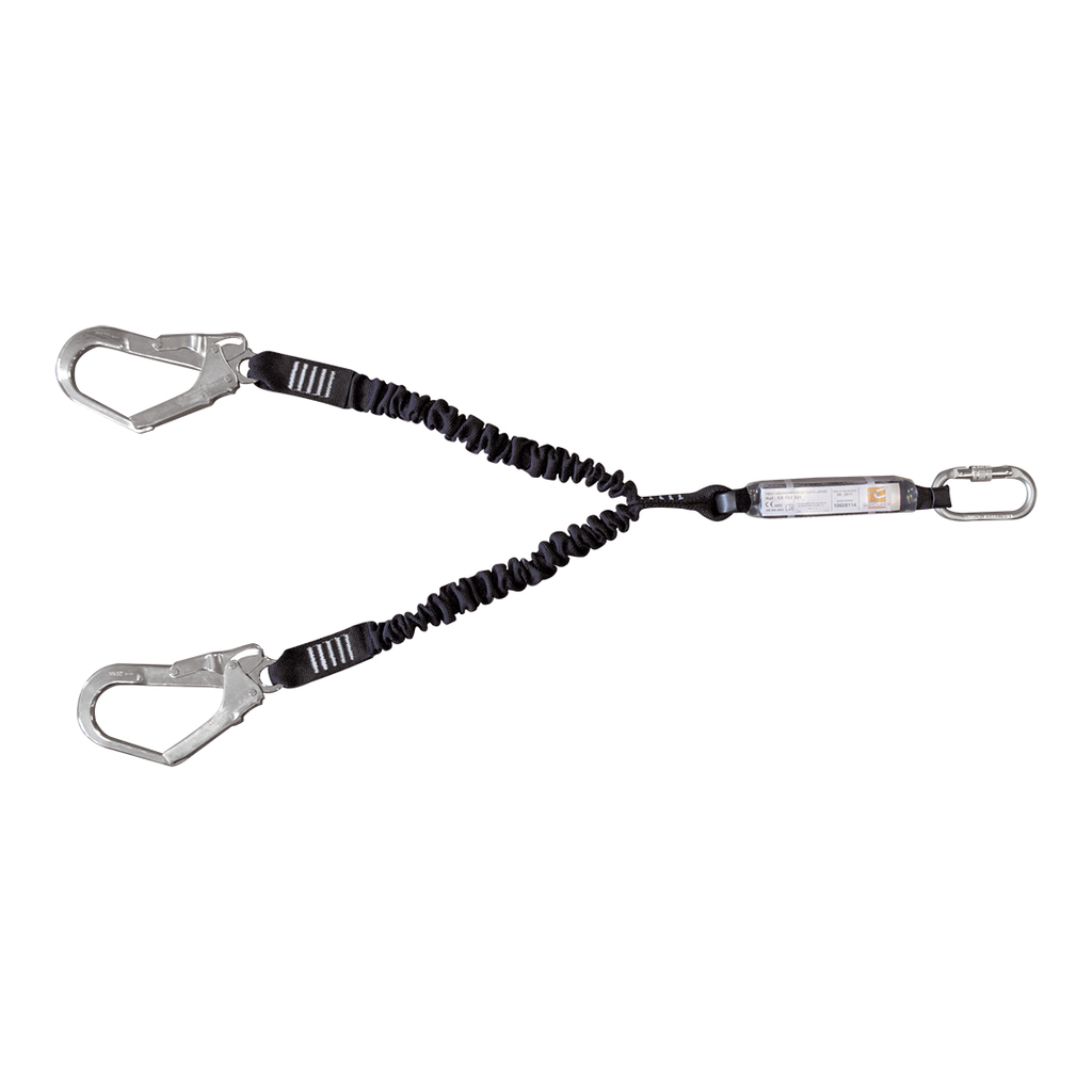LONGE ELASTIC AVEC ABSORBEUR DE CHOC EN Y 1,5m
