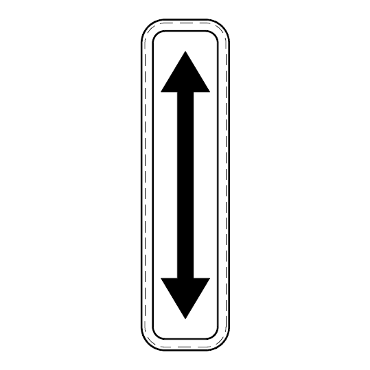 SIGNALISATIE BORD WIT RECHTHOEKIG DUBBELE PIJL TYPE XD