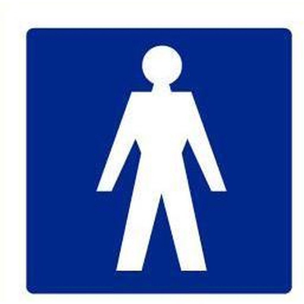 [PMSIG.500] PICTOGRAM WC HEREN PP 150X150MM