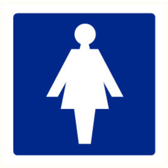 [PMSIG.510] PICTOGRAM WC DAMES PP 150X150MM