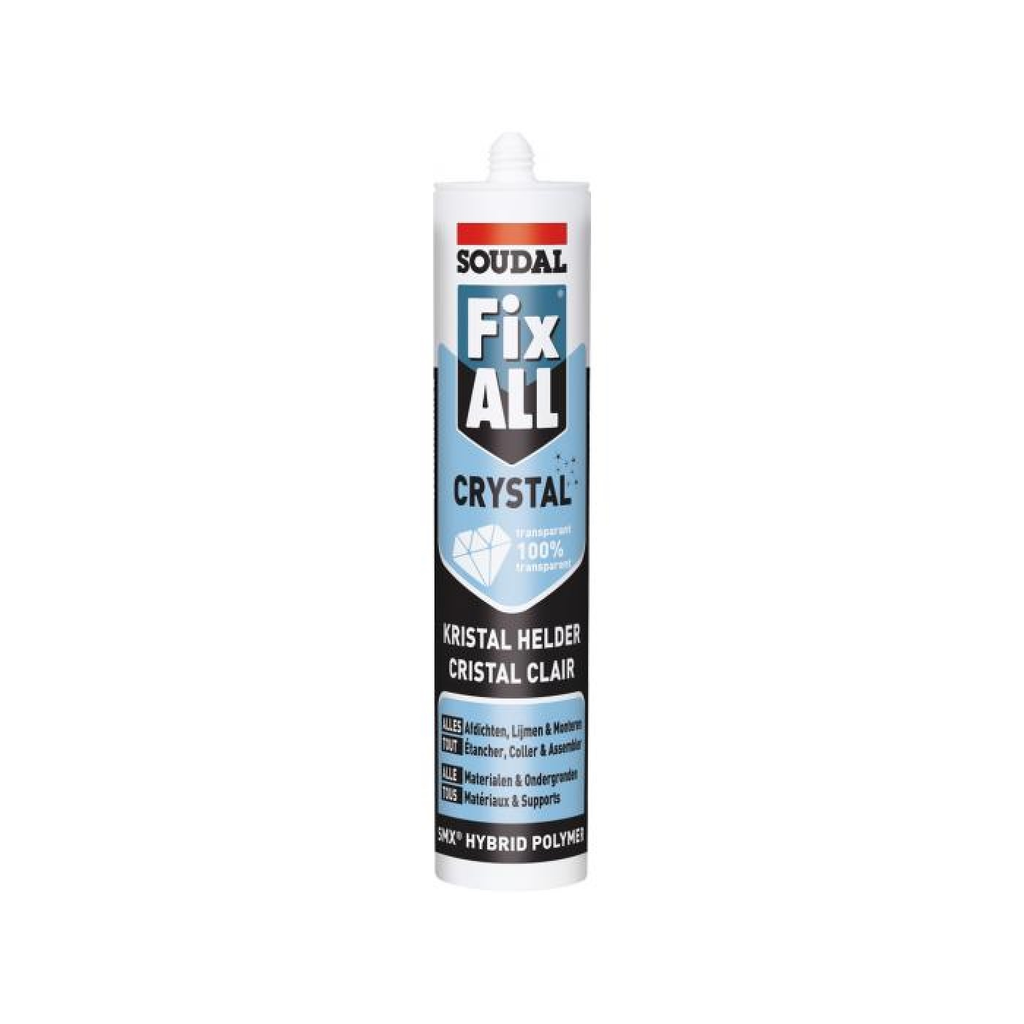 [PMSILS.052] SILICONENLIJM FIX ALL CRYSTAL TRANSPARANT 290ML 1/12