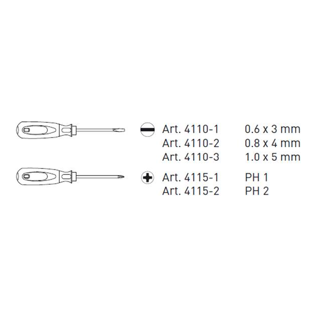 [PMTVAS.3] ASSORTIMENT 5 TOURNEVIS MANCHE ERGONOMIQUE