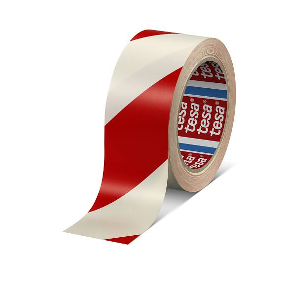[TE60760033WR0050] HAZARD TESA 50MMX33M BL/R 1/36