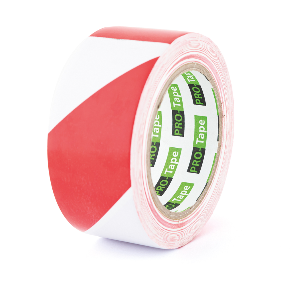 HAZARD TAPE 50MMX33M WIT/ROOD 1/36