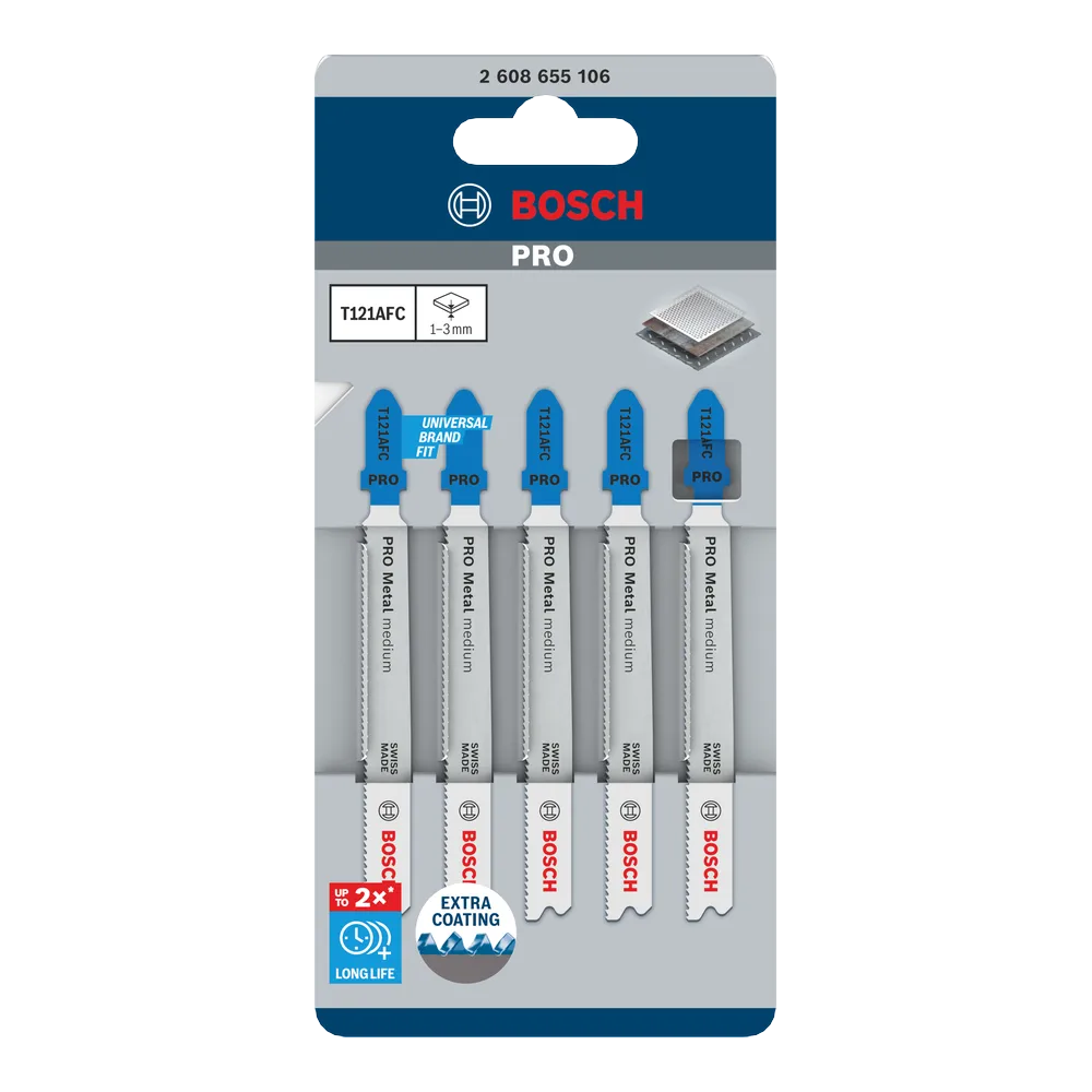 LAME SCIE SAUTEUSE METAL T121AFC 92MM /5PC