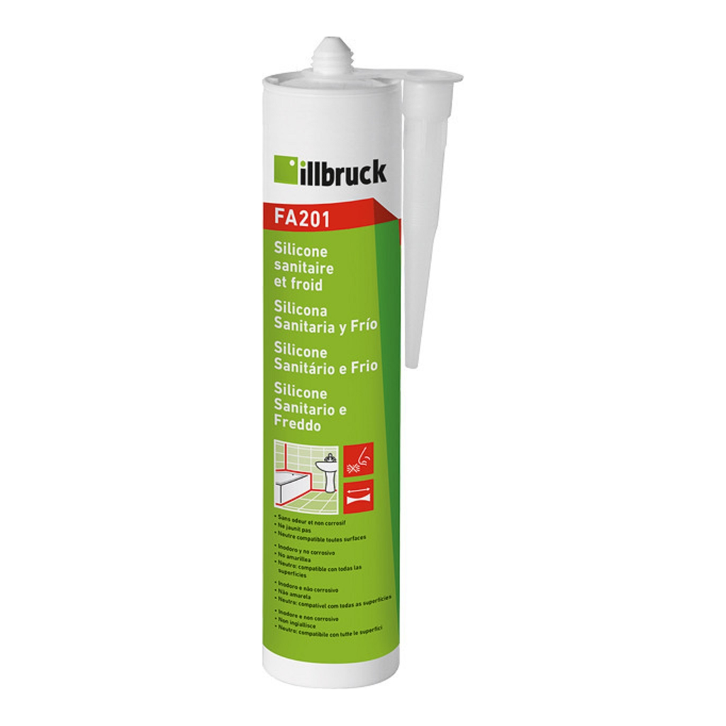 [PMSINET.010] SILICONE NO ANTI-FONGICIDE FA201 -GUN-310ML 1/12 (BLANC)