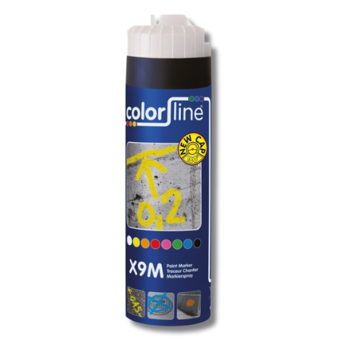 [PMSP.010] MARKEERVERF SPRAY X9M 500ML 1/12 (WIT)