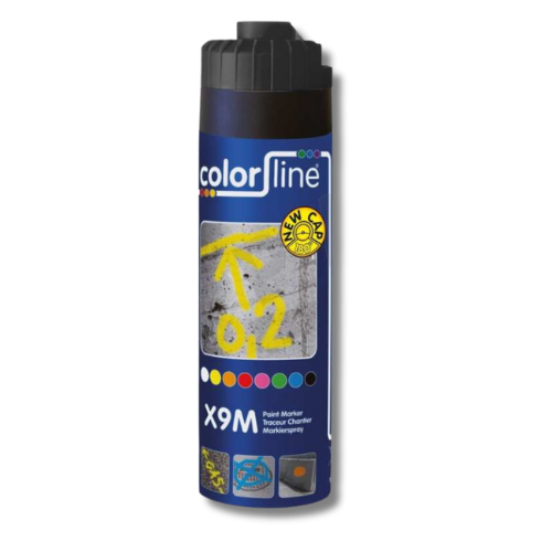 [PMSP.040] SPRAY DE MARQUAGE X9M 500ML 1/12 (NOIR)