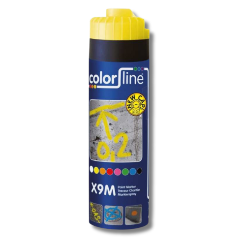 [PMSP.030] SPRAY DE MARQUAGE X9M 500ML 1/12 (JAUNE FLUO)