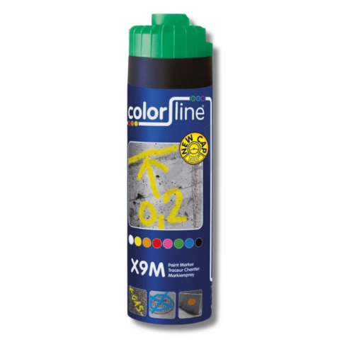 [PMSP.070] SPRAY DE MARQUAGE X9M 500ML 1/12 (VERT FLUO)