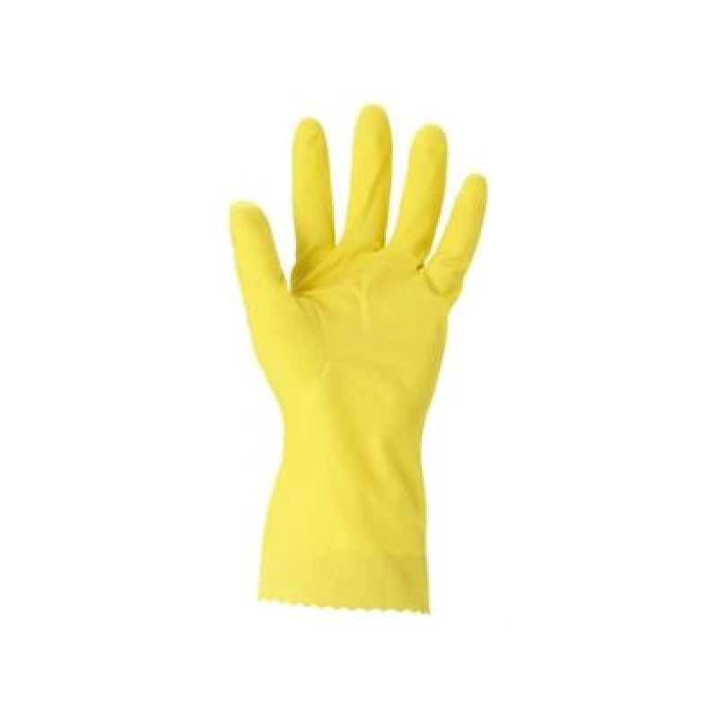 HANDSCHOENEN RUBBER PROGRIP GEEL 1/12/144